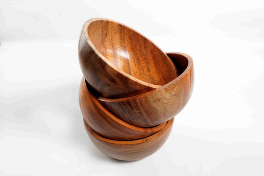 Wooden 4 Bowl Set