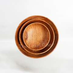 Wooden 3 Big Bowl Set