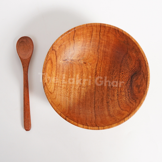 Wooden Bowl Spoon Set