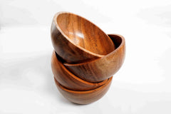 Wooden 4 Bowl Set