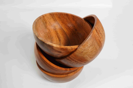 Wooden 4 Bowl Set