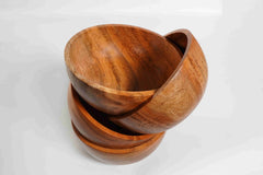 Wooden 4 Bowl Set
