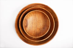 Wooden 3 Big Bowl Set