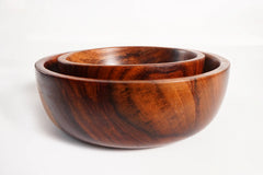 Wooden 2 Big Bowl Set