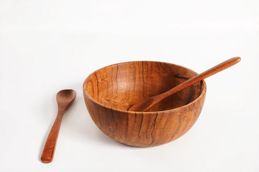 Wooden Bowl Spoon Set