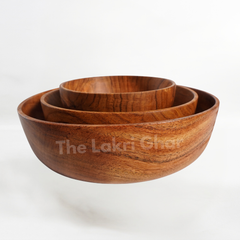 Wooden 3 Big Bowl Set