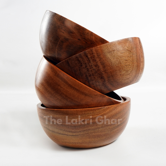 Wooden 4 Bowl Set