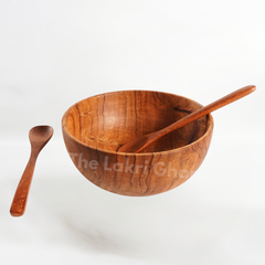 Wooden Bowl Spoon Set